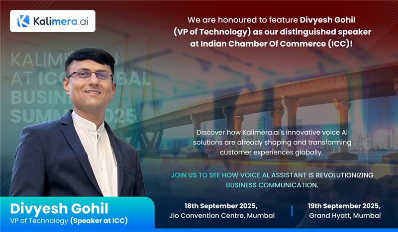 Ο Αντιπρόεδρος Τεχνολογίας του Kalimera.ai, Divyesh Gohil, θα μιλήσει στο έγκριτο ICC Global Business Summit 2025